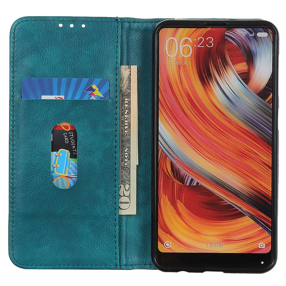 Калъфи за Sony Xperia 1 V, Wallet Litchi Leather, зелен