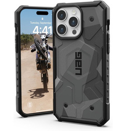 Калъфи Urban Armor Gear за iPhone 15 Pro Max, Pathfinder MagSafe Geo Camo, сив