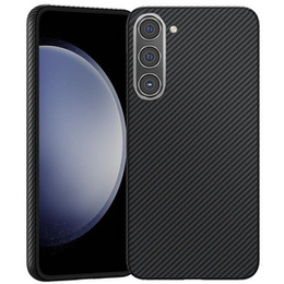 Калъфът BENKS Kevlar за Samsung Galaxy S23, за MagSafe, въглеродни влакна, черен