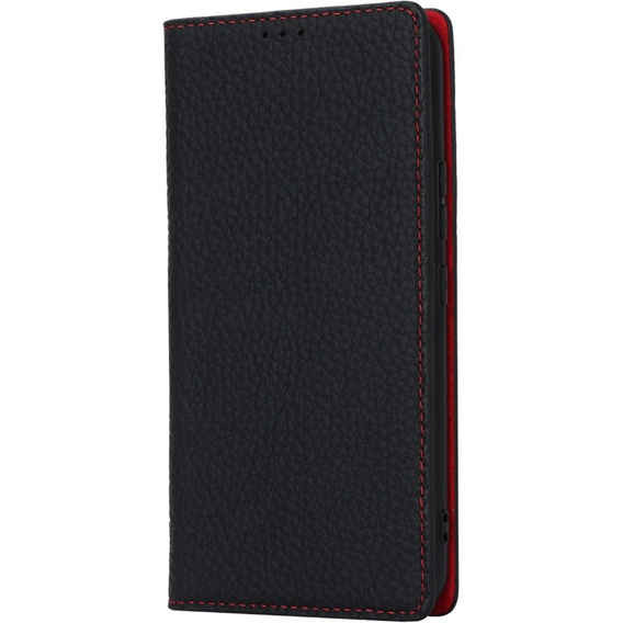 Калъф с капак за Samsung Galaxy A54 5G, Litchi Skin Grain, черен