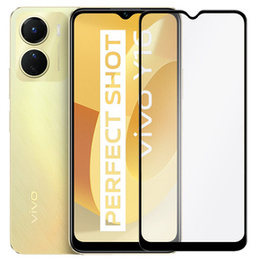 3D закалено стъкло за Vivo Y16, черен