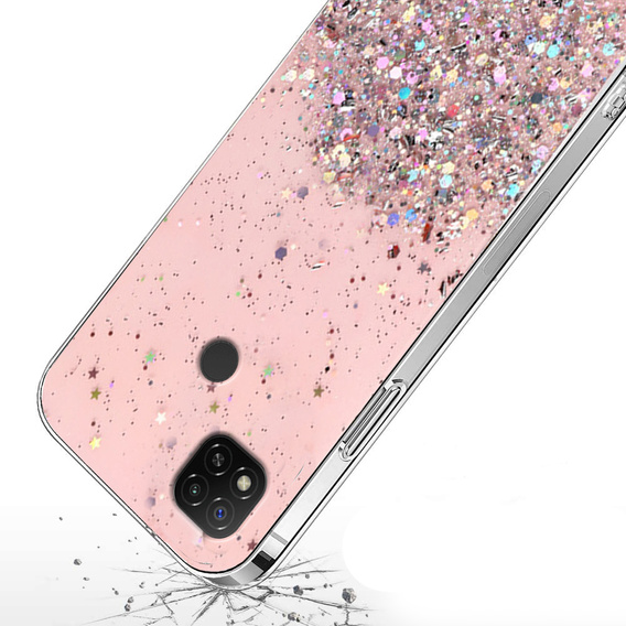 Калъфи за Xiaomi Redmi 9C, Glittery, розов