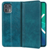 Калъфи за Motorola Edge 20 Lite, Wallet Litchi Leather, зелен