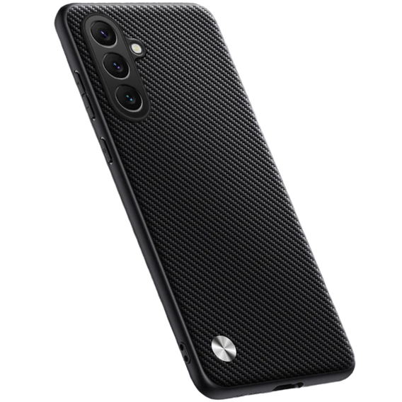 Кожен калъф за Samsung Galaxy M55 5G, leather hybrid, carbon черен