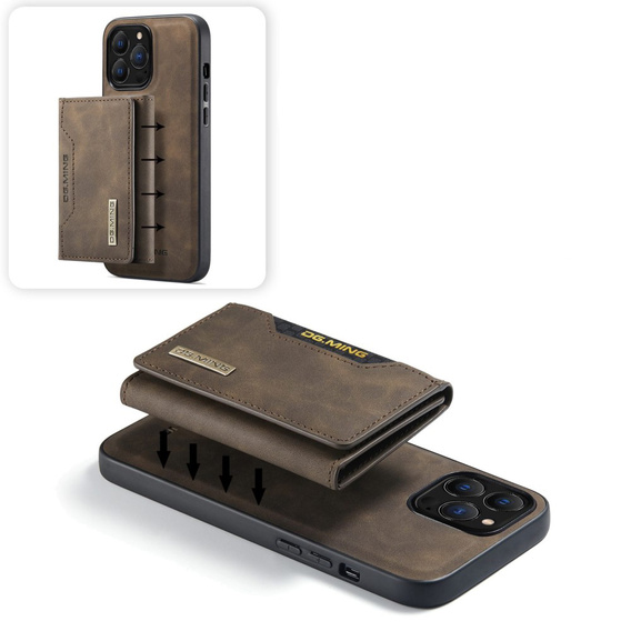 Калъфи за iPhone 14 Pro, DG.MING 2in1, кафе