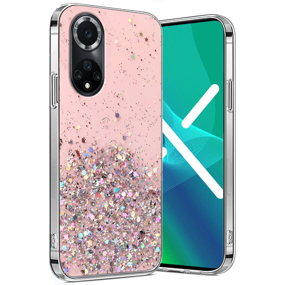 Калъфи за Huawei Nova 9, Glittery, розов