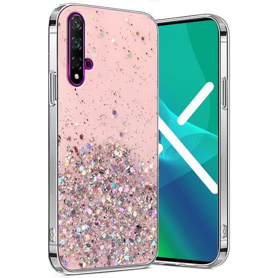 Калъфи за Huawei Nova 5T/Honor 20, Glittery, розов