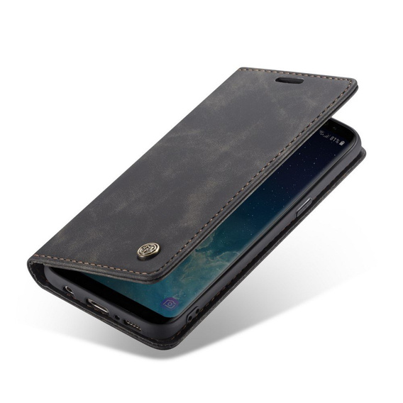 CASEME калъф за Samsung Galaxy S8, Leather Wallet Case, черен