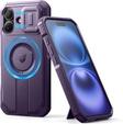 Брониран калъф за iPhone 16, Dexnor CamProtect MagSafe, лилав