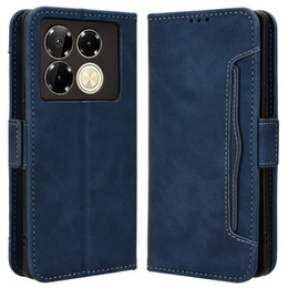 Калъф с капак за Infinix Note 40 Pro, Card Slot, тъмносин