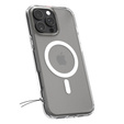 Калъфът MagSafe Spigen за iPhone 16 Pro, Ultra Hybrid, прозрачен / бял + 9H закалено стъкло