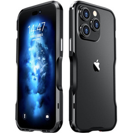 Калъфът LUPHIE за iPhone 14 Pro Max, Armor Bumper, черен