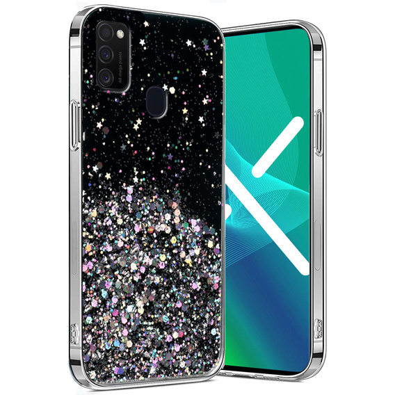 Калъфи за Samsung Galaxy M21, Glittery, черен
