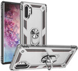 брониран калъф за Samsung Galaxy Note 10+ Plus, Nox Case Ring, сребърен