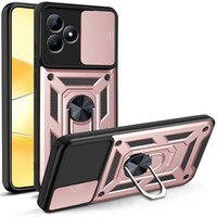 Брониран калъф за Realme C51, CamShield Slide, розов rose gold