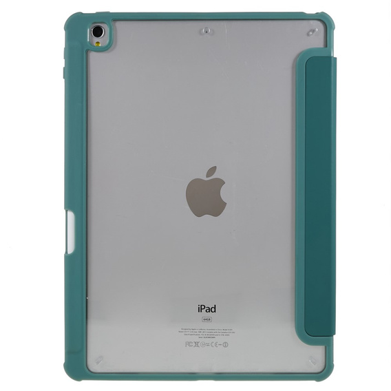 Калъф за iPad 10.2 2021 / 2020 / 2019, Smartcase Hybrid, с място за стилус, тъмнозелен