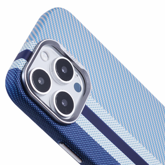 Калъфът за iPhone 16 Pro, Carbon Fiber MagSafe, син
