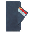 Калъф с капак за Realme GT 6 / 6T, Card Slot, тъмносин