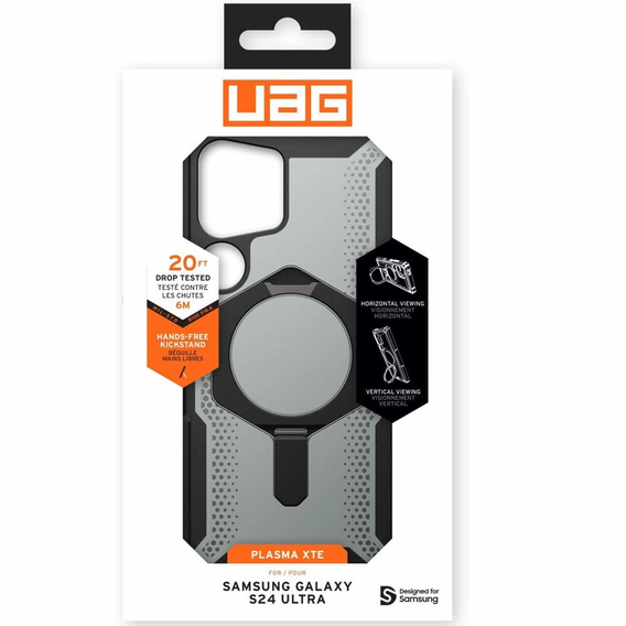 Калъфи Urban Armor Gear за Galaxy S24 Ultra, Plasma XTE Kickstand, черен