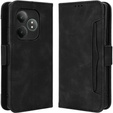 Калъф с капак за Realme GT 6 / 6T, Card Slot, черен