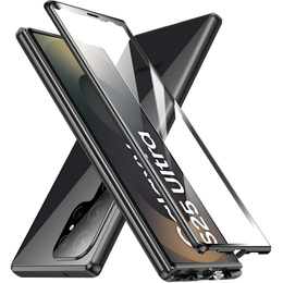 Калъфът за Samsung Galaxy S25 Ultra, Magnetic Dual Glass, черен