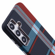 Калъфът за Samsung Galaxy S25, Carbon Fiber MagSafe, синьо / червено