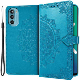 Калъф с капак за Motorola Moto G52 / G82 5G, Mandala, син