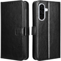 Калъф с капак за Samsung Galaxy A56, Crazy Horse Wallet, черен