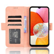 Калъф с капак за Samsung Galaxy A15 4G / 5G, Card Slot, розов