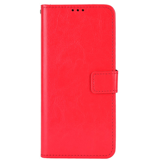 Калъф с капак за T Phone 2 5G, Crazy Horse Wallet, червен