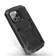 Калъф за iPhone 14 Pro Max, R-JUST, брониран, черен