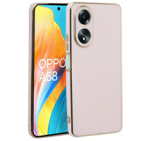 Калъф за Oppo A58 4G, Glamour CamShield, розов rose gold