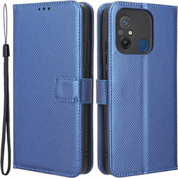 Калъф с капак за Xiaomi Redmi 12C, Wallet, Smart Magnet, син