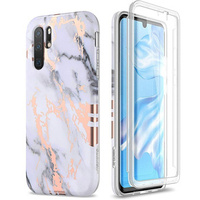 Калъфи за Huawei P30 Pro, Suritch Full Body Marble, бял