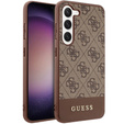 Калъфи GUESS за Samsung Galaxy S23, 4G Bottom Stripe, кафяв