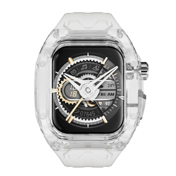 Силиконова каишка с калъф за Apple Watch 1/2/3/4/5/6/7/8/9/10/SE/Ultra/Ultra 2 42/44/45/49MM