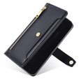 Калъф с капак за Motorola Moto G84 5G, Wallet Zipper Pocket, черен