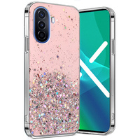 Калъфи за Huawei Nova Y70, Glittery, розов