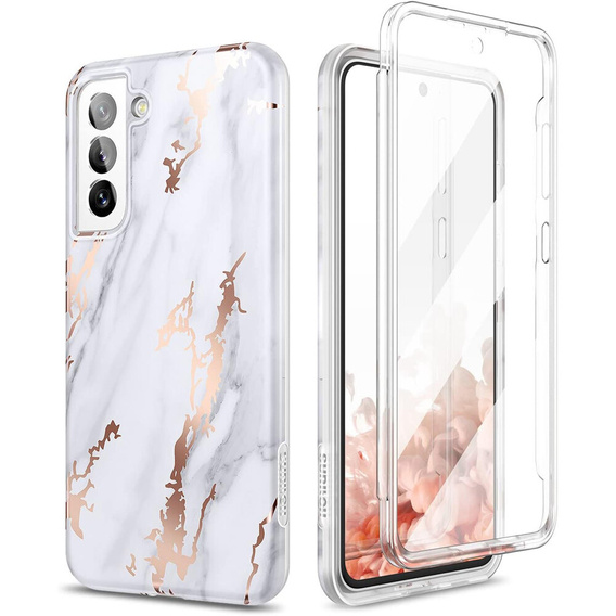 Калъфи за Samsung Galaxy S21 FE, Suritch Full Body Marble, бял