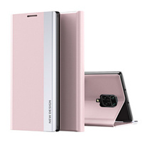 Калъф с капак за Xiaomi Redmi Note 9S/9 Pro/9 Pro Max, Side Magnetic, розов rose gold