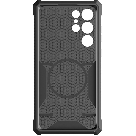 Калъф за Samsung Galaxy S24 Ultra, ERBORD Rugged MagSafe Case, черен (две рамки)