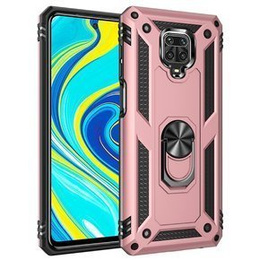 брониран калъф за Xiaomi Redmi Note 9S / 9 Pro, Nox Case Ring, розов