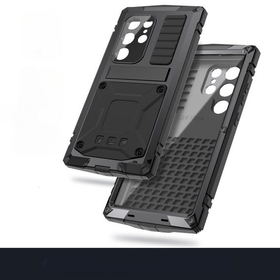 Брониран калъф за Samsung Galaxy S25 Ultra, R-JUST, черен