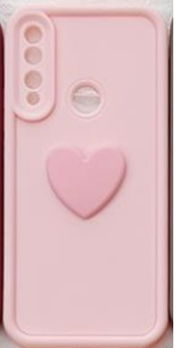 Калъф за Samsung Galaxy A26, Silicone Heart, розов + 9H закалено стъкло