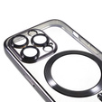 Калъф за iPhone 14 Pro Max, Electro MagSafe, черен + стъкло за екран