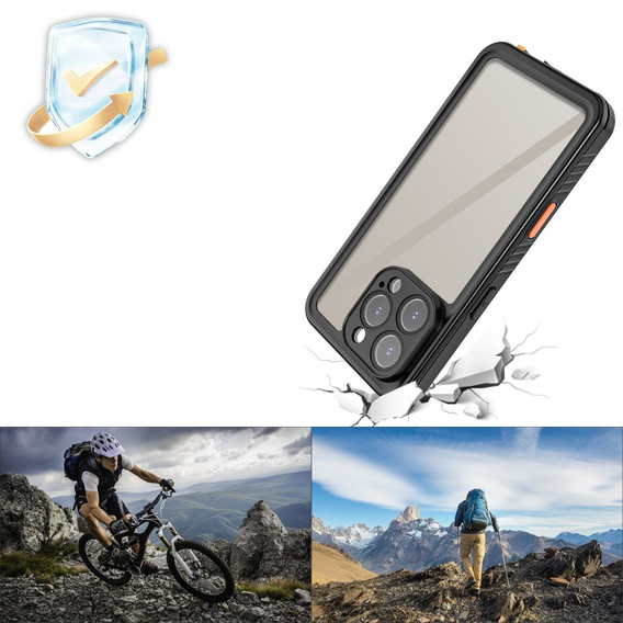 Калъфи IP68 водоустойчив за iPhone 16 Pro Max, черен
