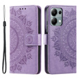 Калъф с капак за Xiaomi Redmi Note 13 Pro 4G / Xiaomi Redmi Note 14S / Xiaomi Poco M6 Pro 4G, Mandala, лилав