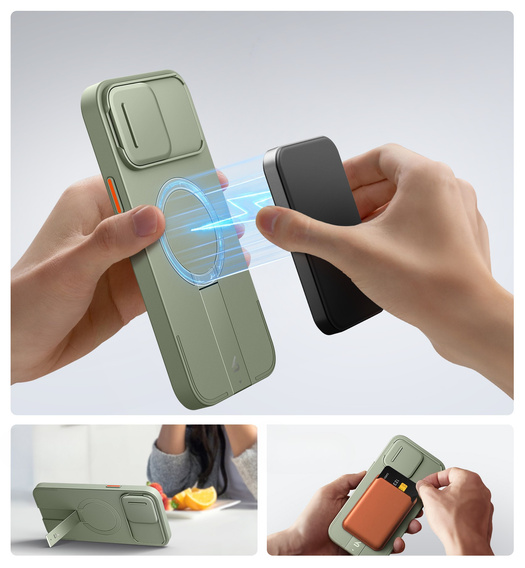 Калъф за iPhone 12 Pro Max / 13 Pro Max, Suritch Shockproof, за MagSafe, зелен