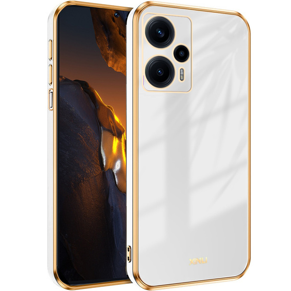 Калъф за Xiaomi Poco F5, Glamour CamShield, бял