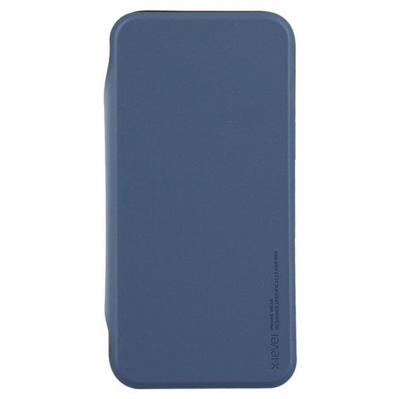 X-LEVEL калъф за iPhone 16 Pro Max, Magnetic Card Holder, син